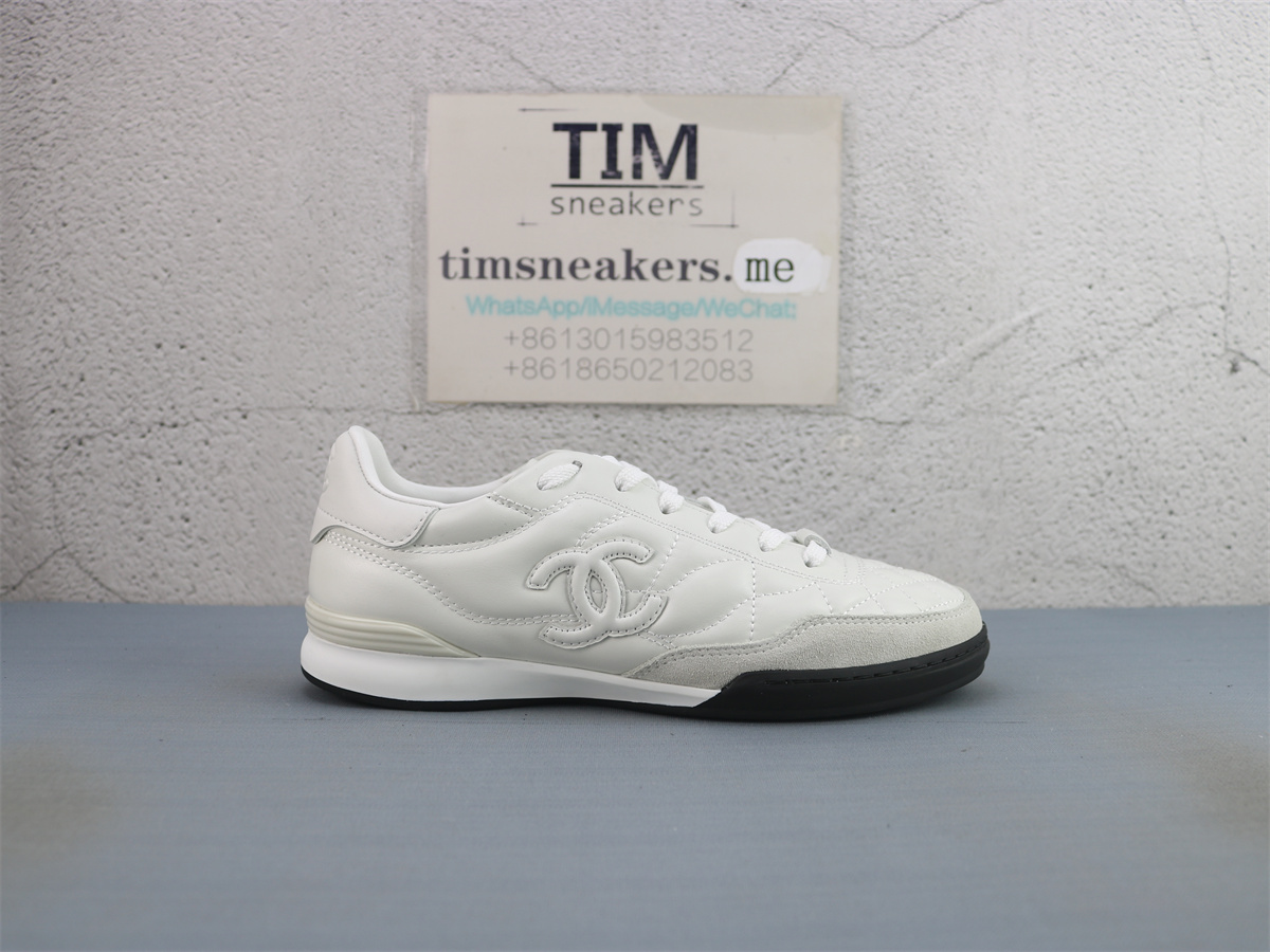 CHANEL 24a Low-Top German Army Trainers Casual Shoes White